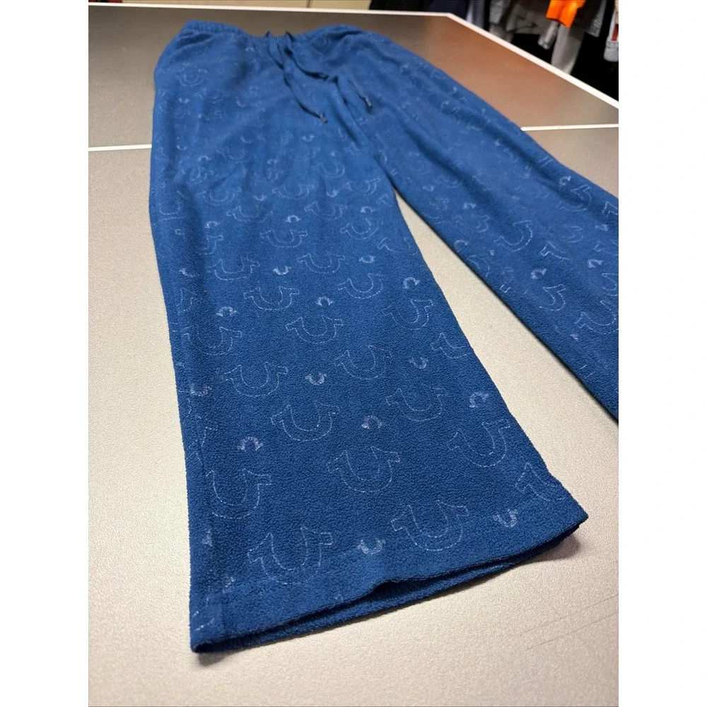 True Religion Men's Small Blue Fleece Loungewear/ Pajama‎ Pants